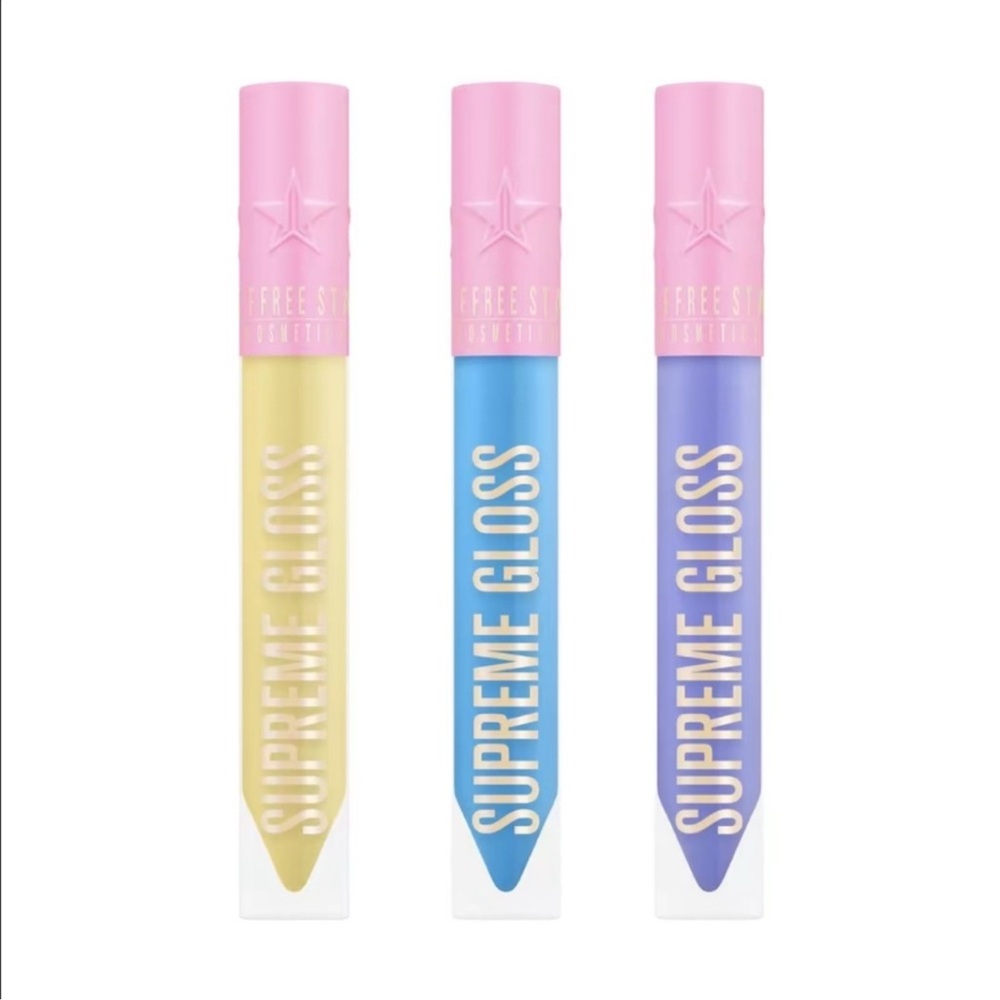 Jeffree Star Supreme Gloss 3 pc Bundle - Yellow, Blue, Purple